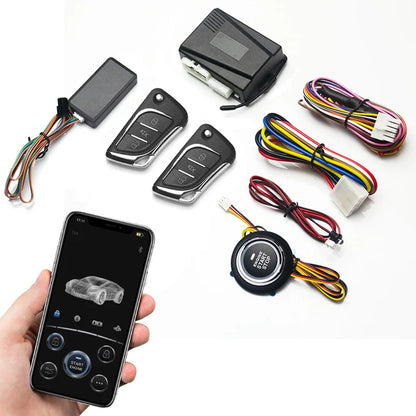 12V Car Remote Starter Start Stop Button Universal Centra lization Anti Theft Engine Lock Alarm System Auto Remote Starter