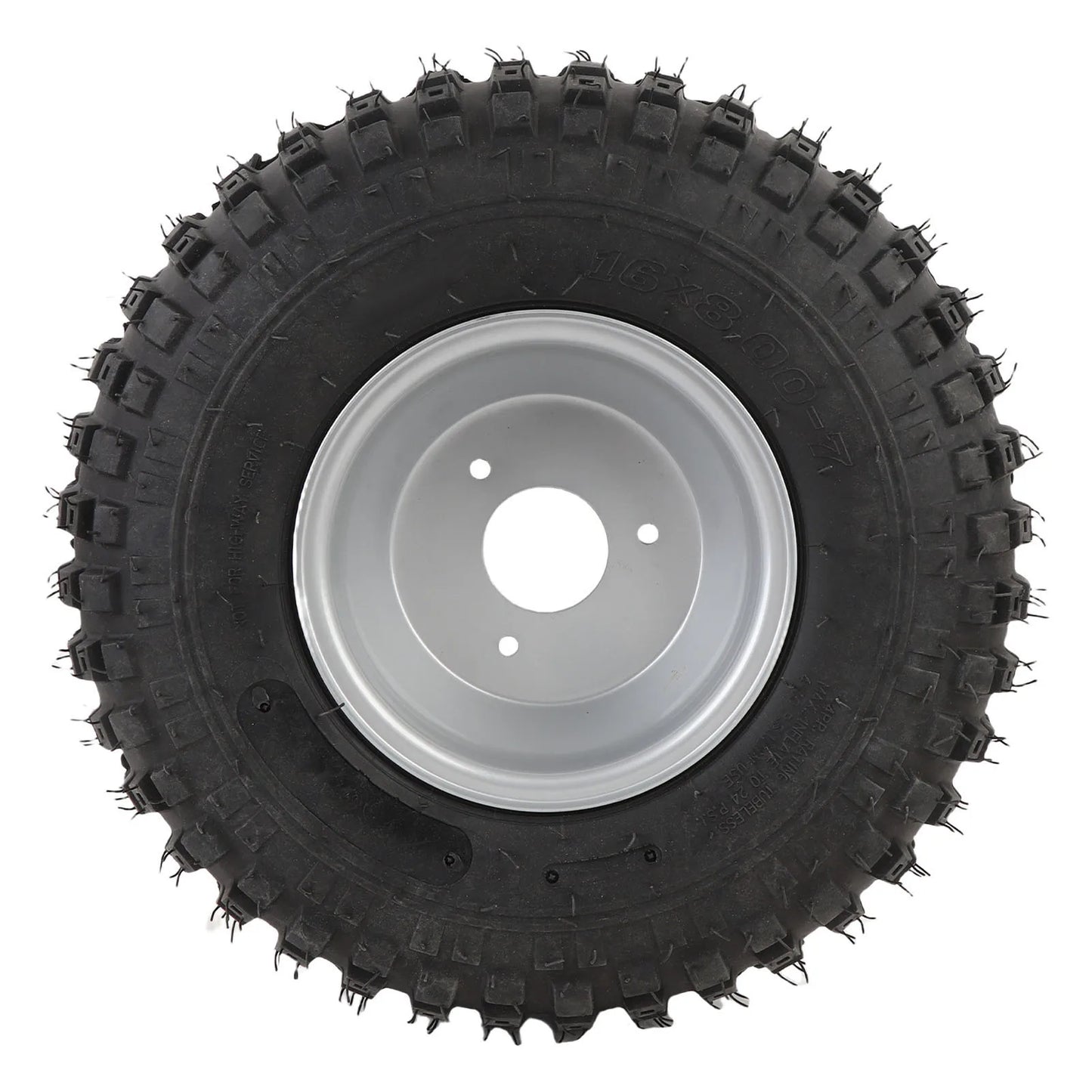 16X8-7 Tire with Rim Replacement 7 Inches Excellent Road Grip Puncture Proof Go Kart Tire for  Cart Garden Lawn Mower