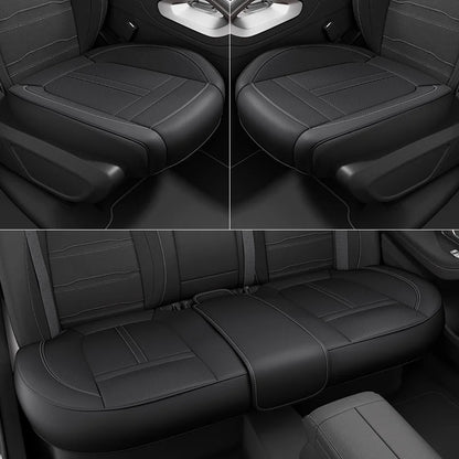Universal PU Leather Car Seat Cover Full Wrap Anti Slip Vehicle Chair Protector Mat Waterproof Sweatproof Auto Seat Cushion