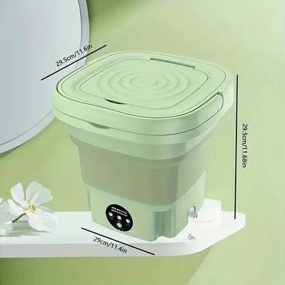 1 portable mini washing machine - 8-liter capacity, 3 deep cleaning modes, suitable for underwear, apartments, camping