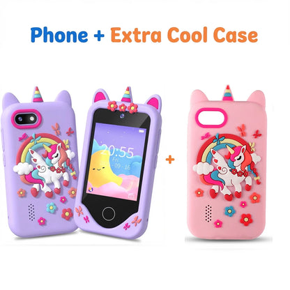 Children Smart Phone Toy 2.8 Inch With Camera 40+ Puzzle & ABC Learning Games Kids Habit Tracker Birthday Xmas Gift Boys Girls