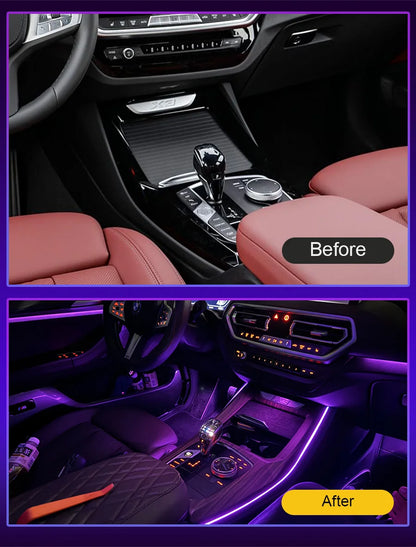 11 Colour Center Console Ambient Light Saddle light  for BMW 5 6 Series X3 X4 iX3, G30 G31 G32 G01 G02 G08 Ambient Light Upgrade