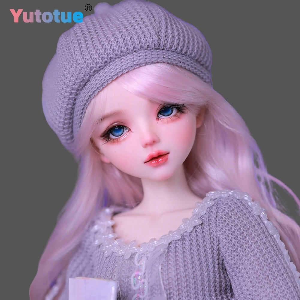YUTOTUE 56cm Height Girl Doll with Fashion Clothes Set Curly Hair Wig Handpainted Makeup Large BJD Doll Toy