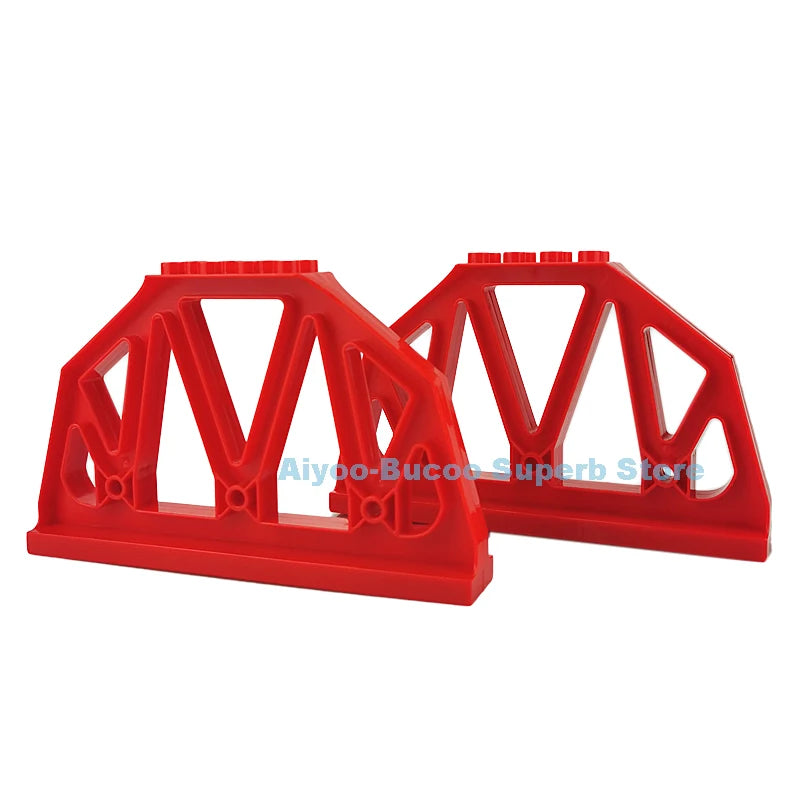 Big Size Building Blocks Train Railway Transport Set Track Parts Electric Locomotive DIY Assemble Interaction Toys For Children