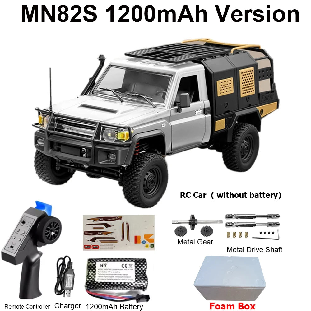 MN82S MN82 MN82PRO RC Car 1/12 4WD 2.4G Remote Control Car Climbing Off-road RC Crawler LED Light Truck RC Toys As Kids Gift