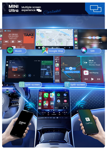 2025 CarlinKit Mini Ultra 3 CarPlay Android auto Wireless Adapter for Car infotainment Upgrade BT 5.4GHz Wifi 5.8GHz OTA Upgrade