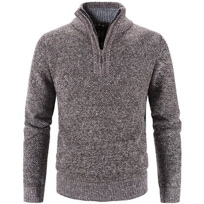 Men Sweater Jacket Winter Autumn Cold Coat Fleece Zipper Cardigan Soft Jumpers Turtleneck Warm Y2K High Quality Outerwear