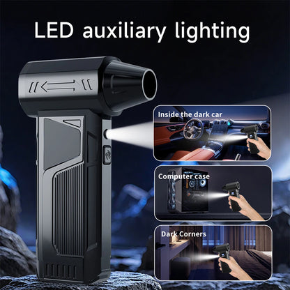 【2026 New】Brushless Wireless Jet Fan Turbo Air Blower For Car Cleaning With LED Light Digital Display Portable Outdoor BBQ Use