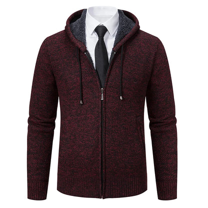 Men Sweater Jacket Winter Autumn Cold Coat Fleece Zipper Cardigan Soft Jumpers Turtleneck Warm Y2K High Quality Outerwear
