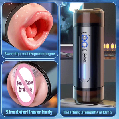 Automatic Male Masturbator Blowjob Cup Pocket Pussy Intelligent Voice Vagina Oral Penetration Sex Machine Adult Sex Toys For Men