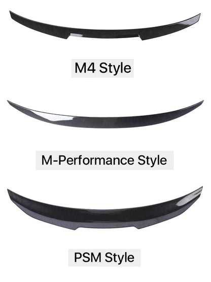 Rear Trunk Spoiler Bumper Lip For BMW 4 Series F32 F33 F36 Carbon Fiber PSM M4 MP Style Wing Tail Kit 2014-2020 Gloss Black