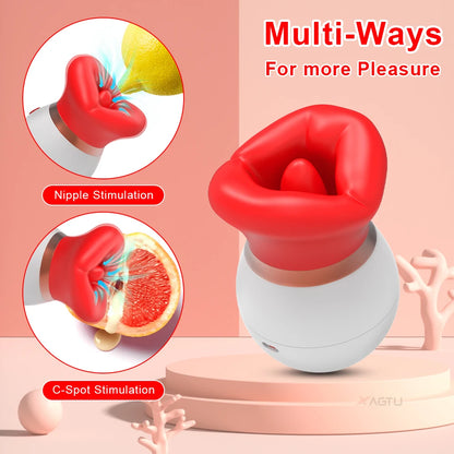 Clitoris Sucking Vibrator for Women Tongue Licking Sucker Clit Stimulator Female Oral Nipple Vacuum Vibrating Adults Sex Toys 18