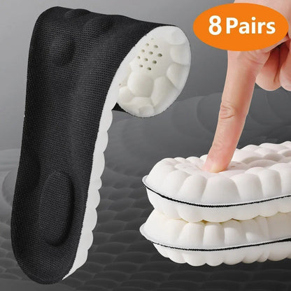 4D Massage Shoes Insoles Super Soft Latex Sports Insole for Feet Running Basket Shoe Sole Arch Support Orthopedic Inserts Unisex