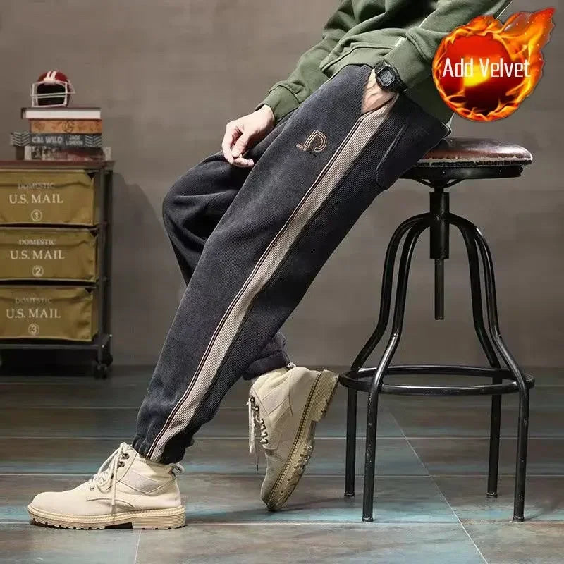 Men's Sweatpants Corduroy Trousers Athletic Black Man Sweat Pants Harem Sport Track High Quality Baggy Fashion Y2k New Items In