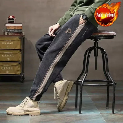 Men's Sweatpants Corduroy Trousers Athletic Black Man Sweat Pants Harem Sport Track High Quality Baggy Fashion Y2k New Items In