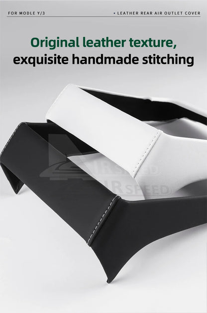 Leather Rear Screen Frame Protective ABS Cover for Tesla Model Y Juniper Launch 2025 2026 2027-Up Model 3 Highland 2024-UP Trim
