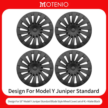 4PCS for Tesla Model Y 2026 Standard 18 Hub Caps, Full Rim Covers Replacement Wheel Cover Accessories for Standard Edition