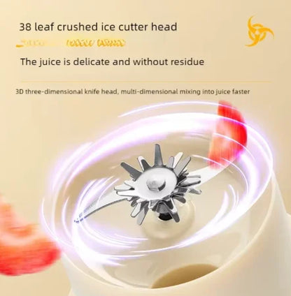 350ml Electric Juicer Cup 38 Blades Blender Milkshake Machine USB Portable Fruit Milk Mixing Tool Mini Fresh Juice Blender
