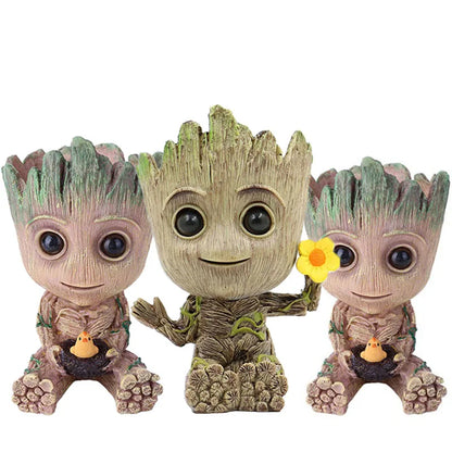 Groot Flower Home Decoration Vases Multifunction Groot Flower Pot Ornaments Arrangement Action Character Figurine Pen Holder