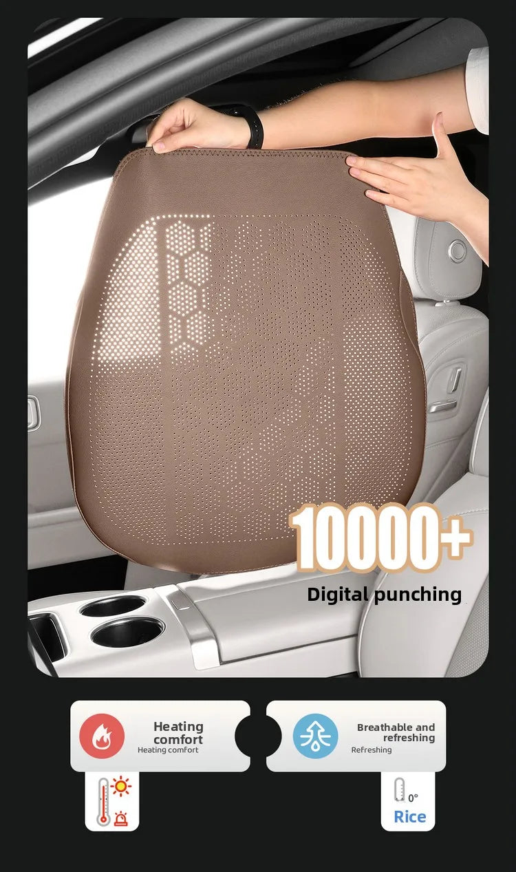 High Quality Nappa Leather Universal Car Seat Full Cover Breathable Luxury SUV Car Protection Perforated Leather Seat Full Cover