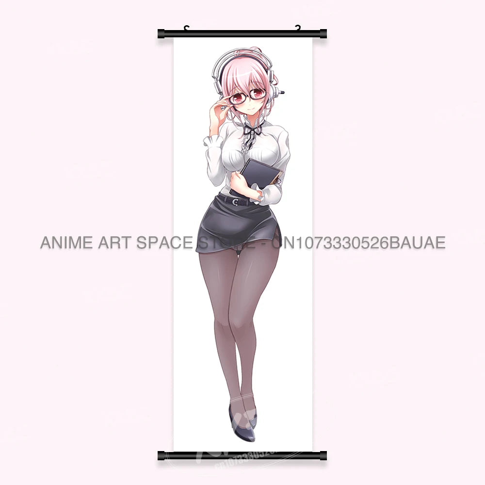 Video game Wall Artwork Canvas Scrolls Picture Anime Movie Role Poster Hanging Painting Print Home Decoration For SUPER SONICO