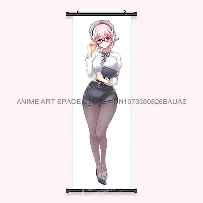 Video game Wall Artwork Canvas Scrolls Picture Anime Movie Role Poster Hanging Painting Print Home Decoration For SUPER SONICO