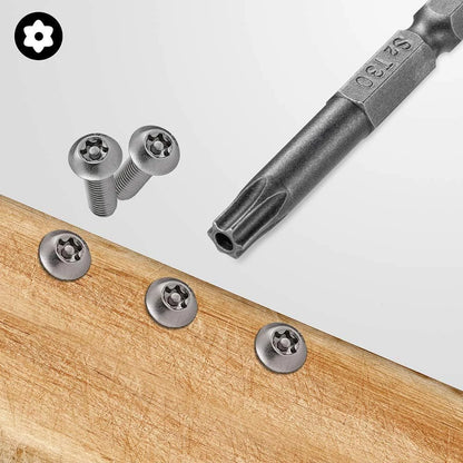 11PCS Torx Head Screwdriver Bit Set Magnetic 1/4" Hex Shank S2 Steel 3 Inch Long Drill Bits Security Torx Bits T6-T40 50/100mm