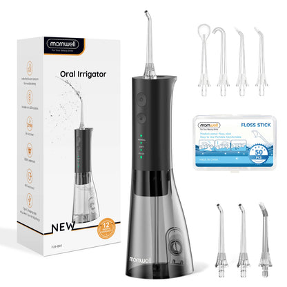 Mornwell F29 Water Flosser 3 Mode Water Jet With 3 Nozzles for Teeth Rechargeable Portable 180ML Water Tank Teeth Cleaner