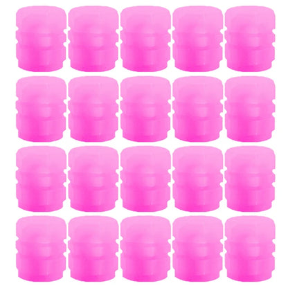 20Pcs Luminous Tire Valve Caps Car Fluorescent Tyre Valve Stem Caps Cover Night Glowing Bike Motorcycle Car Wheel Decoration