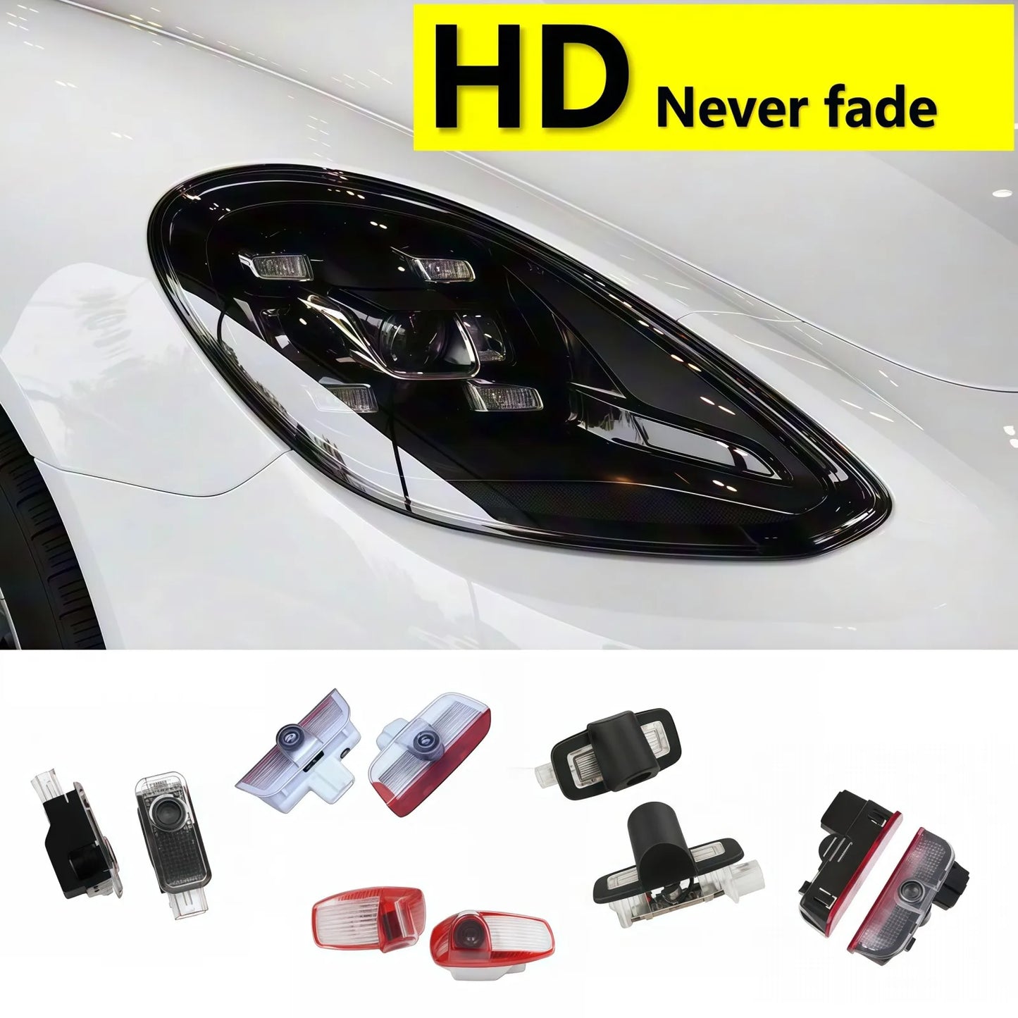 HD 2X For Porsche Macan Cayenne 957 958 911 Panamera 970 971 Boxster 718 Cayman Accessories LED Car Door Projector Welcome Light
