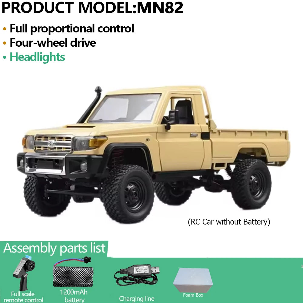 MN82S MN82 MN82PRO RC Car 1/12 4WD 2.4G Remote Control Car Climbing Off-road RC Crawler LED Light Truck RC Toys As Kids Gift