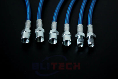Stainless Racing Steel Brake Line Kit Cables For BMW E36 E34 E32 Red Blue Silver Black
