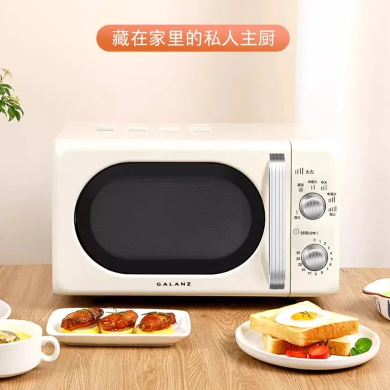 Microwave oven household kitchen  high-value small mini micro-steam oven retro new model 20 liters large capacity