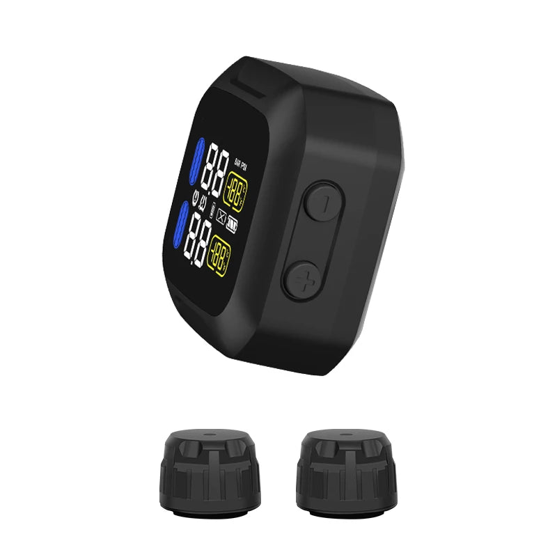 Wireless Motorcycle TPMS Tire Pressure Monitoring System Motor Tyre  LCD Display With Internal or External TH/WI Sensors