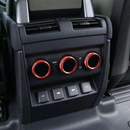 cheya Car central control air conditioner volume knob decorative cover For Land Rover Defender 110 2020+ Aluminum accessories