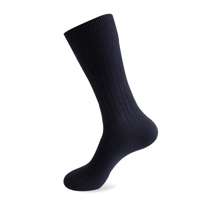 6 Pairs Large Men's Cotton Office Socks Long Solid White Black Mid-Calf Business Formal Sock Casual Plus Size 45 46 47 48 49 50
