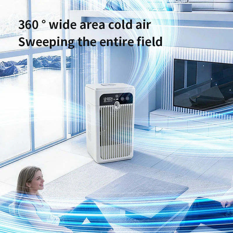 TYPE-C Desktop Fan Water tank Mini Air Cooler Portable Personal Cooling Device 3000mAh Battery Operation Fan Scheduled timer