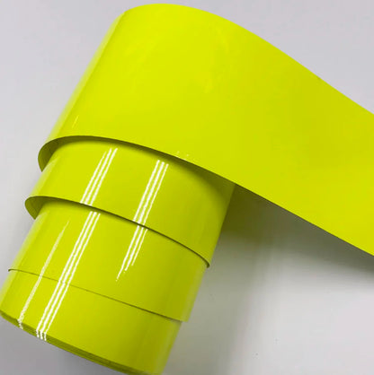 10cm*1/2/3/4/5/6/8M Premium Glossy fluorescent yellow Vinyl Wrap Film Sheet Air Release Self-adhesive Sticker Decal