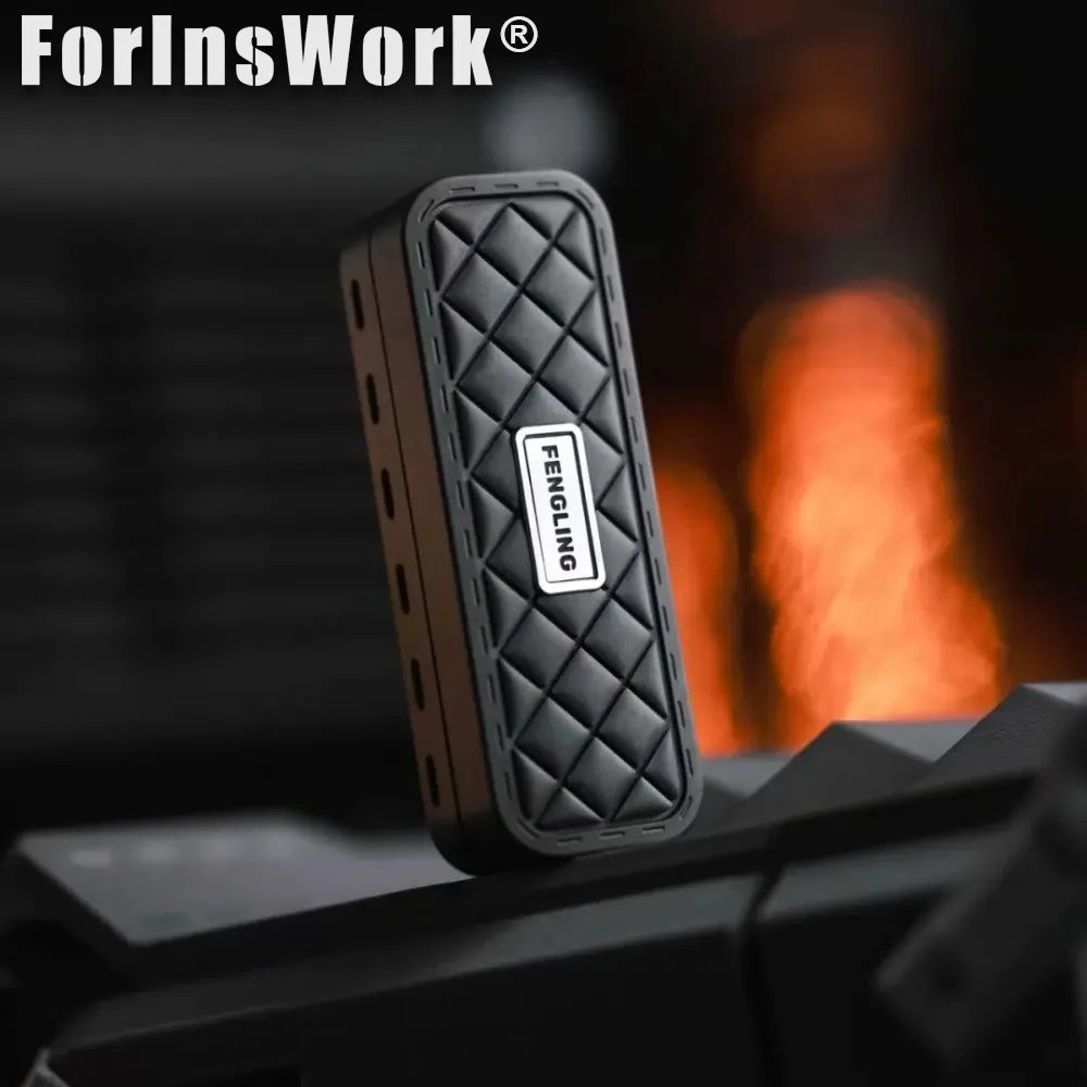 MOT Zirconium Mokume Patch FENGLING Tuning Fork Mechanical Push Slider Fidgets Slider Office Toys Fidget Slider Metal