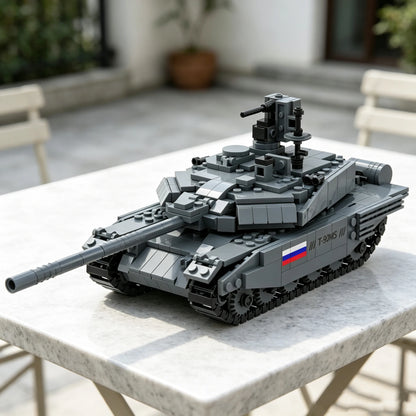 T-90MS Main Battle Tank Building Blocks Set Bricks Model Kit Camouflage Versions Assembly Armored Vehicle Toy Gift for Collector