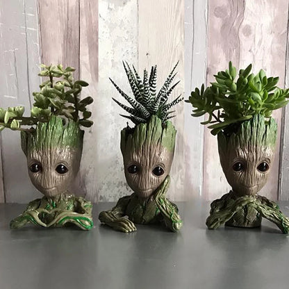 Home Decoration Groot Planter Flower Pots For Indoor Flowers Pot Tree Man Ornaments Anime Figure Statue Art Crafts Kid Men Gifts