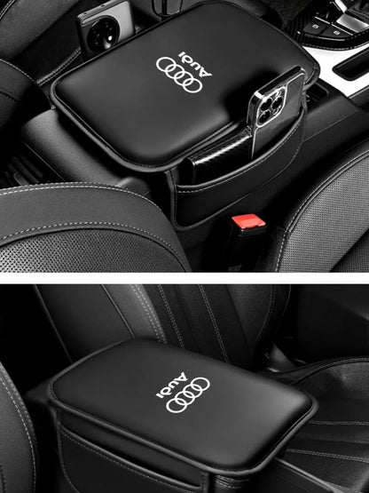 Car Styling Seat Armrest Box Protector Cushion Storage Box Cover Pad for Audi Quattro Sline A3 A4 A6 A5 Q5 Q7 Q3 A7 TT S3 S4 S5