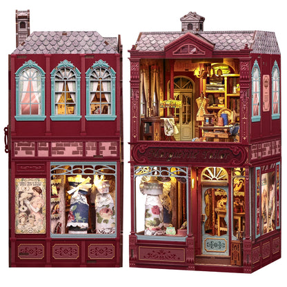 CUTEBEE DIY Book Nook Kit Japanese Sakura 3D Puzzle Dollhouse for Bookshelf Unique Craft Gift for Book Lover Christmas Miniature