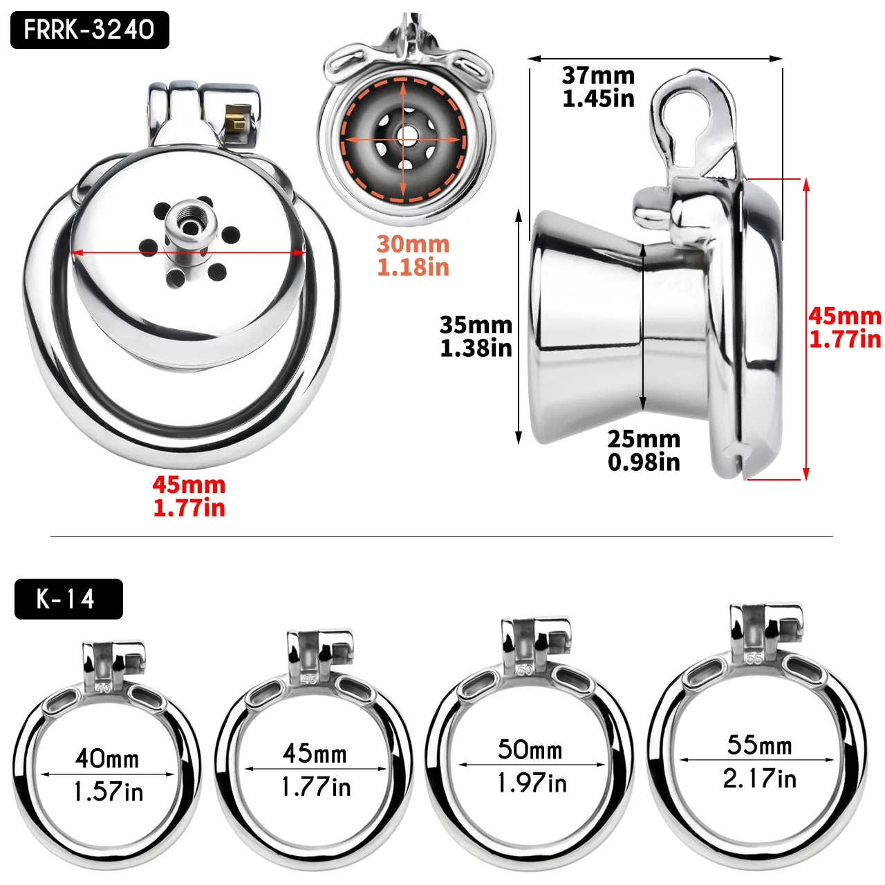 FRRK 268 Flat Button Sissies Male Chastity Cage, 240 Steel Urethral Inverted Chastity Belt, Slave Man Sex Toy Anti-Cheating