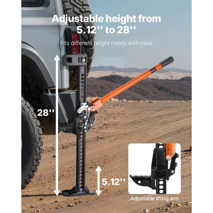 SucceBuy Farm Jack, 34" -60" Utility High Lift Farm Jack, Off Road Utility Jacks, Heavy-Duty Lift Jacks for Tractor, Truck, SUV