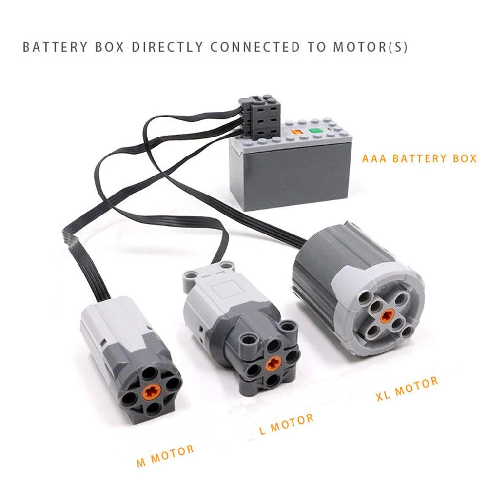 High-Tech Power Function Extension Parts M/L/XL/Sever Motor with All Brand Power Group MOC Technology PF Blocks Brick Toys DIY