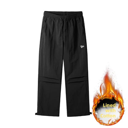 Outdoor Snowproof Men's Thermal Cotton Pants Winter Outdoor Skiing Trousers Windproof Breathable Straight Leg Casual Pants