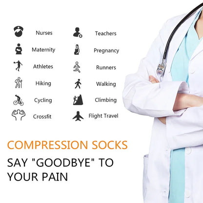 Sport Compression Stockings Funny Pattern Halloween ballon Dot Leg Pressure Running Cycling Multi Color Compress Socks