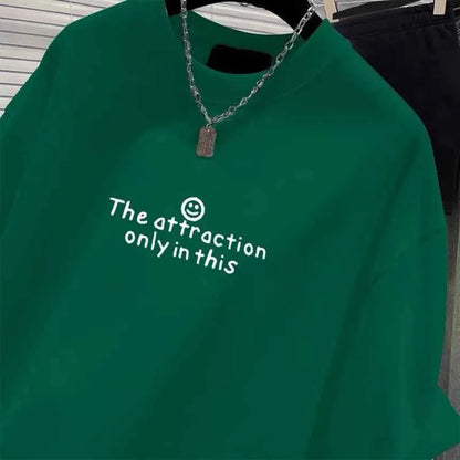 2025 European Style New Pure Cotton Short Sleeve Tshirt Women Clothing Fashion Loose Letter Print Top Office Lady Casual Y2k Tee