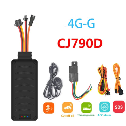 4G GPS Tracker Car Motorcycle Cut Oil Tracking SOS Monitor ACC status Tow away Power off Shock Move SMS Call Alarm Locator APP